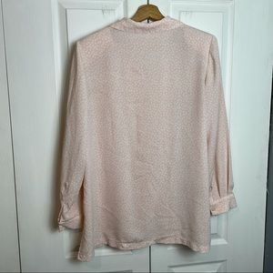 Blush Floral Print Blouse 2X